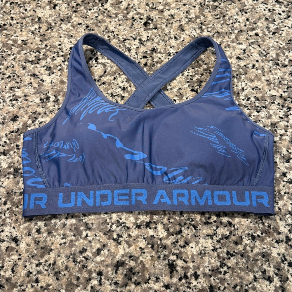 Under Armour Blue Graphic Sports Bra